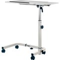 Global Industrial Mobile Laptop Cart, 15-3/4 D X 36 in W X 27-3/8 - 40 in H, White, Steel 436966WG